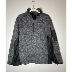 Beverly Hills Polo Club 1/4 Zip Up Soft Gray And Black Jacket Men’s Size L Large